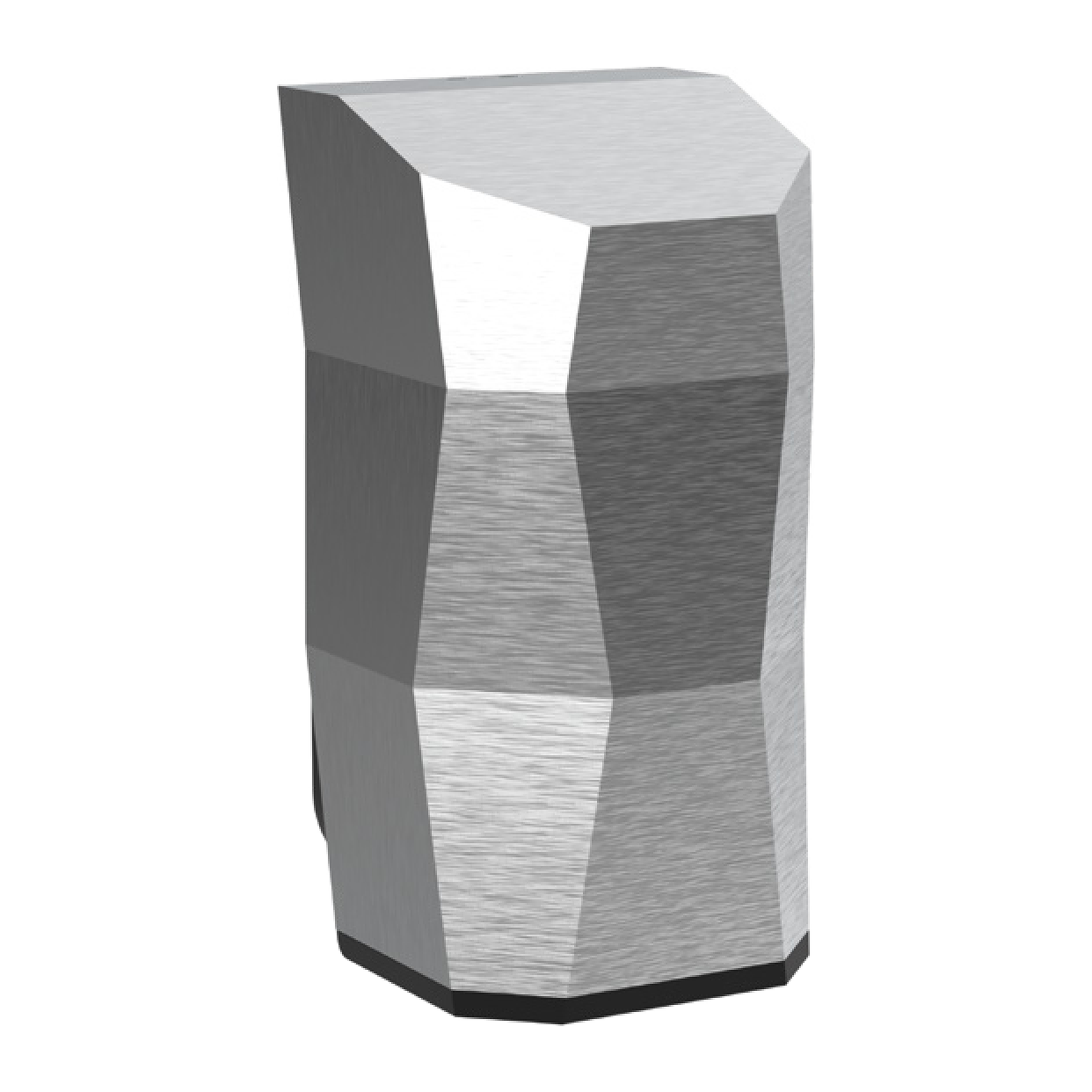 Origami soap dispenser in brushed aluminium
