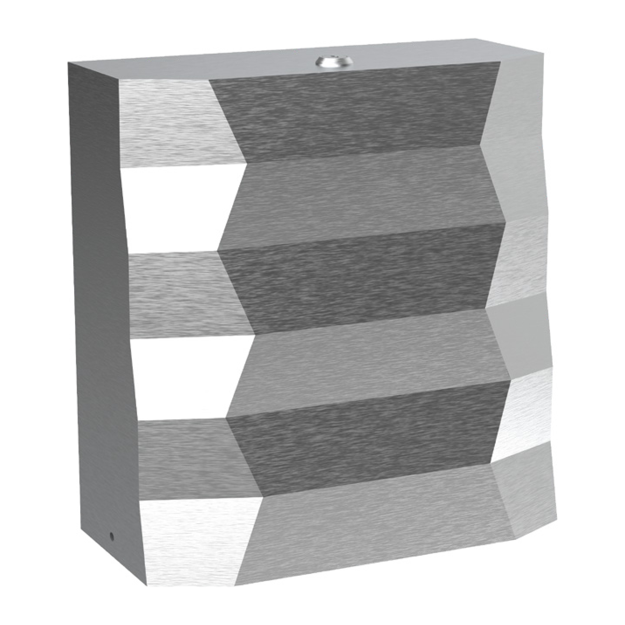 Origami Tris System paper dispenser in brushed aluminium